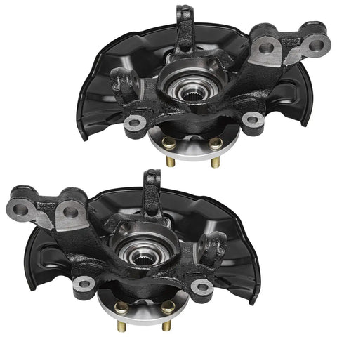 Front Two Piece Steering Knuckles And Wheel Hub Bearing Assembly Replacement Kit For Toyota Corolla 2009-2018 And Matrix 2009-2014 Includes 2 Steering Knuckles And Wheel Hub Bearings Direct Fit
