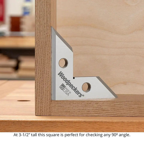 DeadNutz Machinist Square Three And One Half Inch Stainless Steel Precision Setup Tool with 0.0002 Inch Tolerance installed