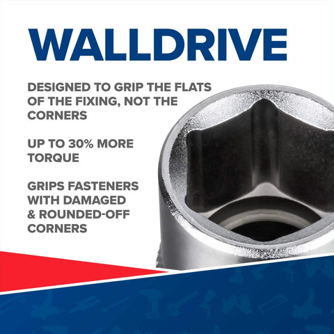 Impact Socket 24mm, 1-Inch Square Drive, close-up showing wall drive construction for heavy duty auto maintenance.