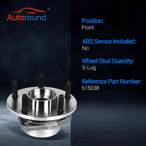Beefy Front Wheel Bearing And Hub Assembly For 2000 2001 Dodge Ram 1500 4WD Front Left And Right 5 Lug Non ABS 515038