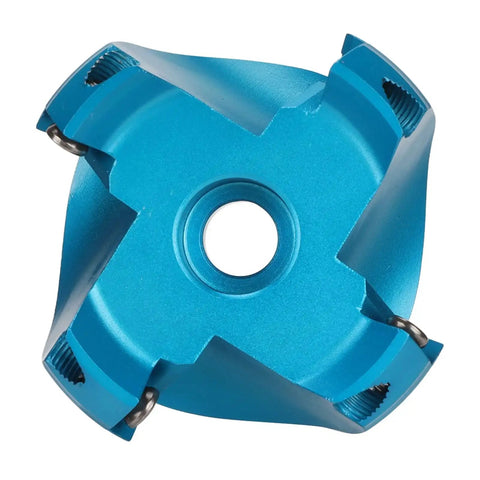 CNC Lathe Face Mill 4 Flutes High Efficiency Milling Cutter For Aluminum Alloy Metal Machining Helical Offset Design Keeps Inserts Seated Strong Rigidity Stable Processing Durable Cutting Tool