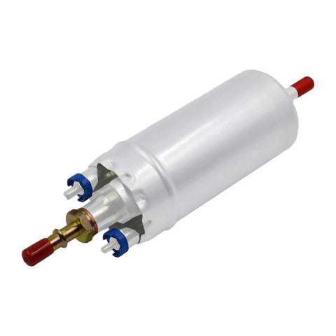 Electric Fuel Pump Inline In Tank Replacement For 1983 1996 Ford F Series F150 F250 F350 Mustang Ranger LTD Thunderbird Mercury Marquis Lincoln Continental Externally Mounted High Flow Fuel Pump For Reliable Fuel Delivery And Performance, side view