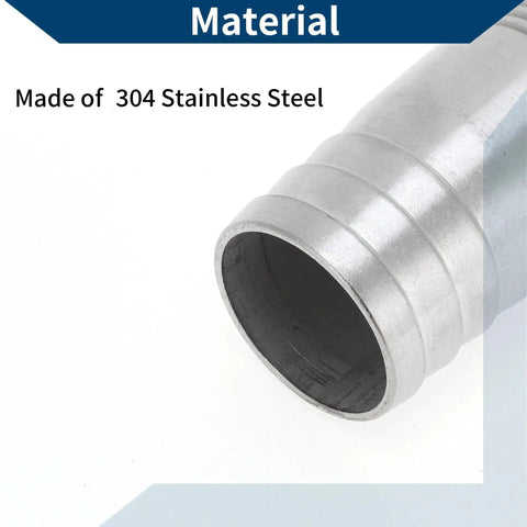 Close-up of 304 Stainless Steel Hose Barb Fittings I Shaped Male Thread Connector showing material detail