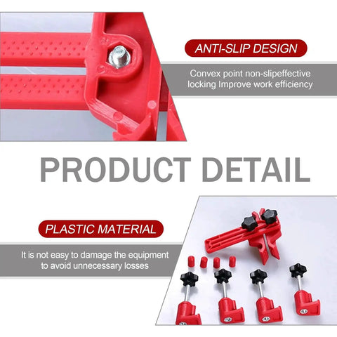 Neferta 9-piece red plastic car camshaft timing gear locking tool set with anti-slip clips for most models.