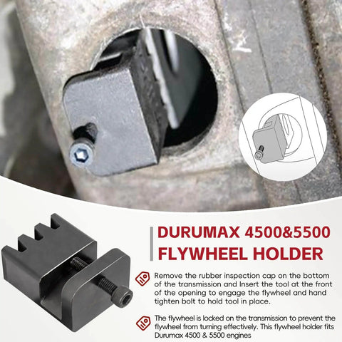 Duramax Flywheel Locking Tool Kit with 36mm Harmonic Balancer Socket and 3/4 Inch Drive for 6.6L Diesel Flywheel Holder