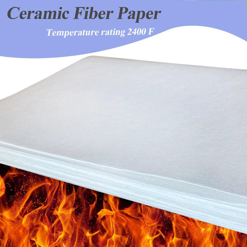 Ceramic fiber paper sheet, white, 24x33 in, 0.08 in thick, high-temperature insulation for kilns and furnaces, Amazon