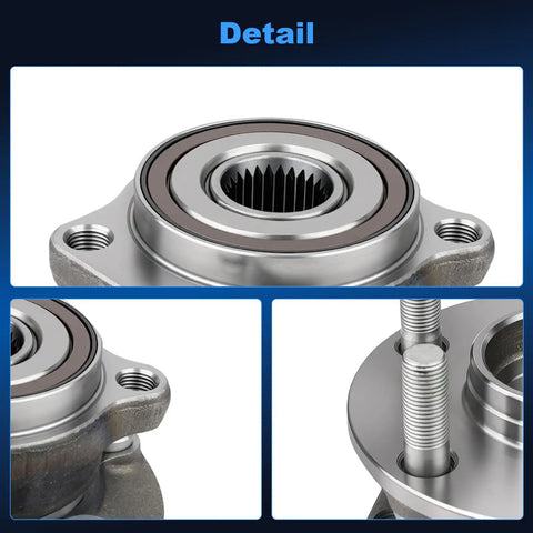 Detailed views of Direct Fit Front Wheel Bearing and Hub Assembly for Subaru Legacy and Outback 2005 to 2014