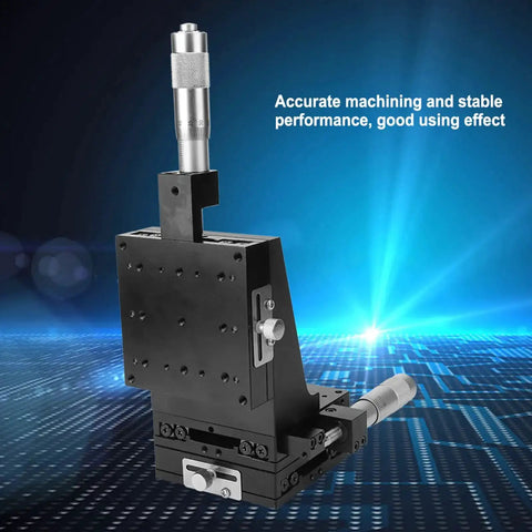 XYZ 3 Axis Manual Linear Positioning Stage 80 By 80 mm Lab Sliding Stage Table With Linear Motion Vertical Lift And Micrometer Fine Tuning