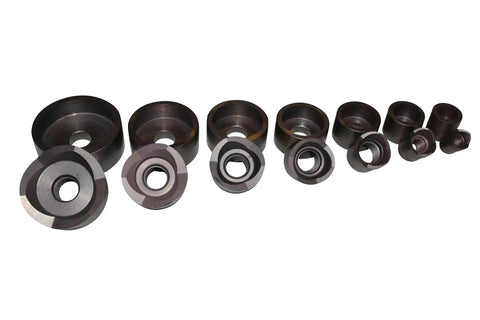 Knock Out Punch Set 7 Piece Tube Size Kit For Plate Steel Includes CNC Machined 4130 Chrome Moly Heat Treated Punches