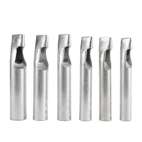 Leather Craft Oval Hole Punch Set For Belt And Watch Band Making Hardened Carbon Steel Oblong Punches in 2x6mm sizes.