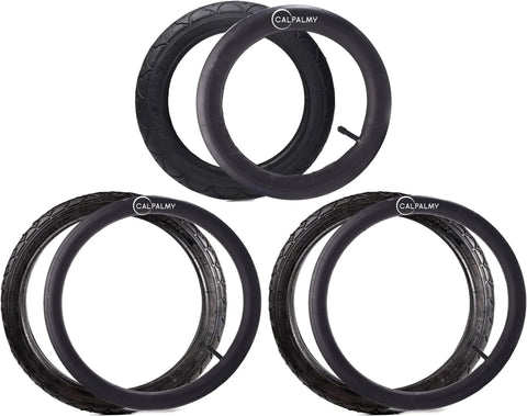 12.5 Inch Front And 16 Inch Rear Wheel Replacement Tubes And Tires For Strollers Durable Butyl Rubber BPA Free Latex Free Fits Most Jogging Strollers With 12.5 Front And 16 Rear Wheels No Hassle Install