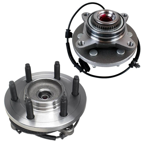 2 Pack Front Wheel Bearing And Hub Assembly For 2011 To 2014 Ford F 150 4WD 6 Lug With ABS Compatible With Expedition And Lincoln Navigator