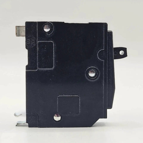 Side view of a QO120 20 Amp Circuit Breaker Pack Ten Units 1 Pole 120 Volt UL Listed 10kA AIR Plug In Standard Type