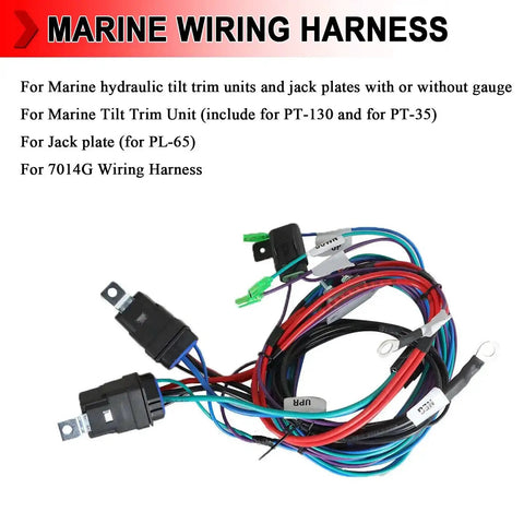 Marine Tilt Trim Wiring Harness Kit With Relay Reset Circuit Breaker For PT 130 PT 35 Jack Plate PL 65 7014G Replacement Cable Kit