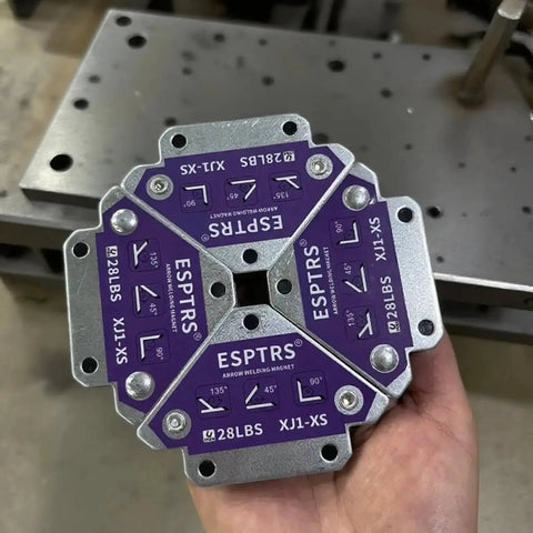 Arrow Welding Magnet For Precise Metalwork And Quick Setup Purple Finish With 28 Lbs Holding Power Multi Angle Positioning