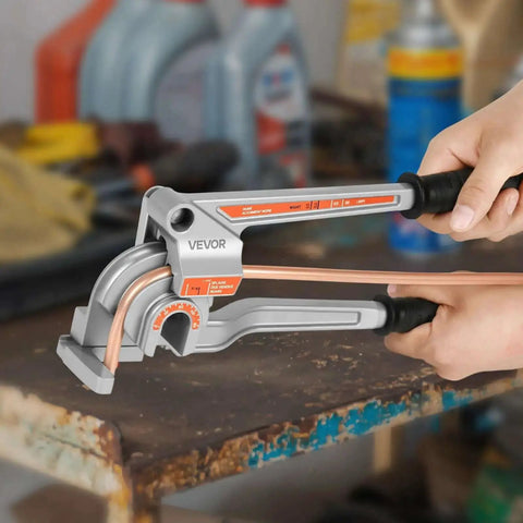 3 In 1 Tube Bender For Copper And Aluminum Pipes, Handy Manual Level Bending Tool being used on copper pipe