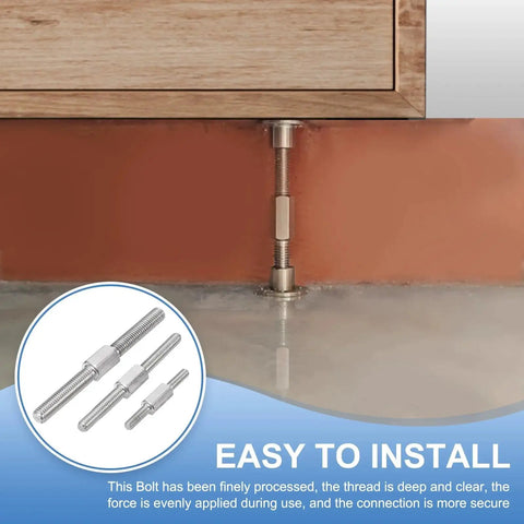 Double End Threaded Stud Screws M3x40mm 304 Stainless installed in furniture, showing use and corrosion resistance