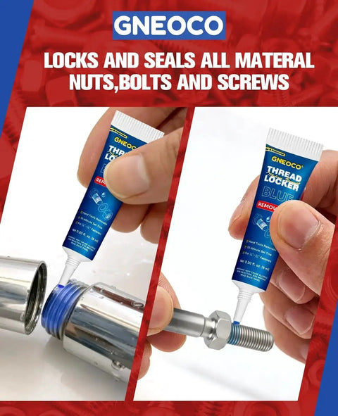 2 Pack Blue Thread Locker Medium Strength for Nuts Bolts and Metal Fasteners prevents loosening from vibration, removable glue