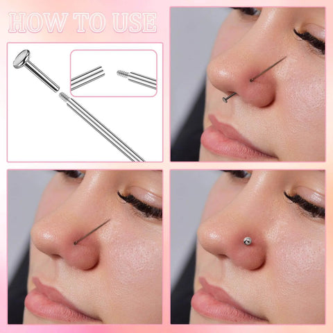 Piercing Taper Grabber Tool For Changing Jewelry 18G Flat Back Earrings Applicator Kit With Safe Insertion for nose piercing