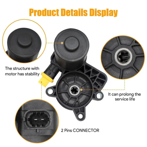 Left And Right Electric Parking Brake Actuator Motor With Sealing Rings For Ford Edge Fusion Escape Lincoln MKC MKX MKZ 2013 2014 2015 2016 2017 2018 Replace DG9Z2B712A DG9Z2B713A Easy Install Plug And Play Direct Fit, close-up details of actuator components and connectors.