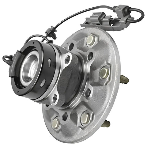 2WD Front Right Wheel Hub Bearing Assembly For 2004 2005 2006 2007 2008 GMC Canyon Chevy Colorado And Isuzu I 370 Passenger Side With ABS 6 Lug Replacement Kit showing hub, bolts, and ABS sensor connection