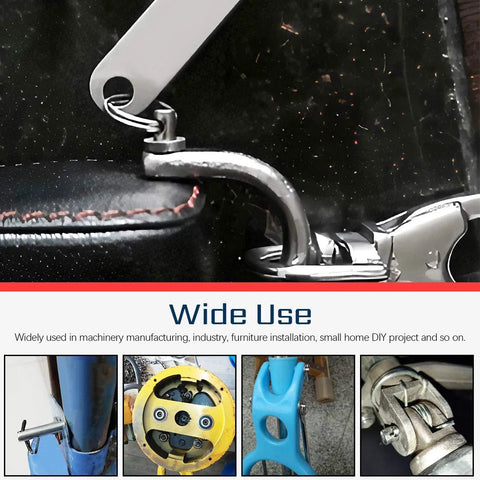 Stainless Steel Clevis Pins Kit 44Pcs 12 Sizes 304 Grade Assortment Go-To For M3 M4 M5 Fasteners Link And Hinge Pins shown in use