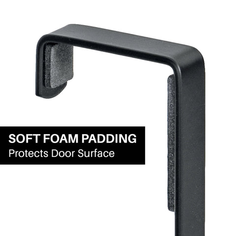 Door hook with soft foam padding, protects surfaces, part of the ✝️ 1-Pack Utility Cart Steel Frame Built for Moving Boxes.