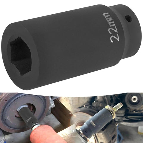 22mm Harmonic Balancer Socket, 1/2 Inch Drive, Deep Impact, shown in use on crank bolts.
