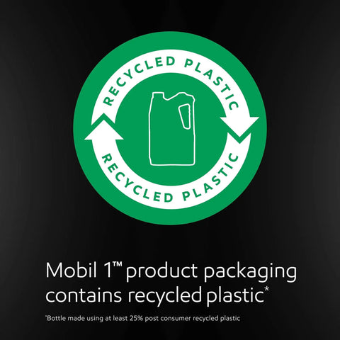 Mobil 1 Extended Performance High Mileage 5W30 Full Synthetic Motor Oil 5 Quart recycled plastic label