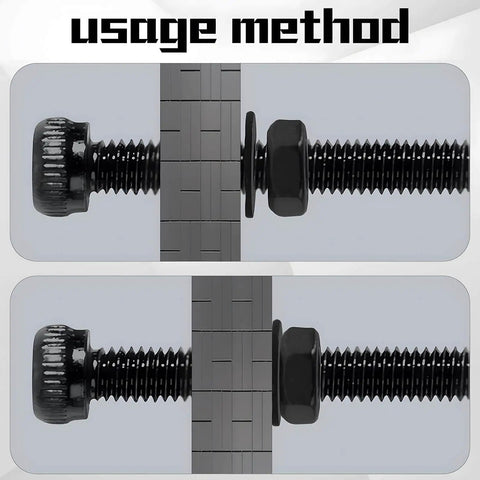 Illustration showing installation of Dope Pro Grade M3 Black Hex Socket Screws Kit 480Pcs With Nuts Washers And Wrench Key