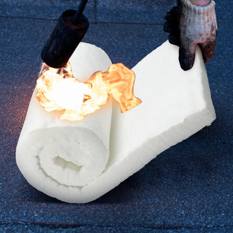 Ceramic fiber insulation roll, 2 in thick by 16 x 48 in, white heat‑resistant blanket for forge and kilns