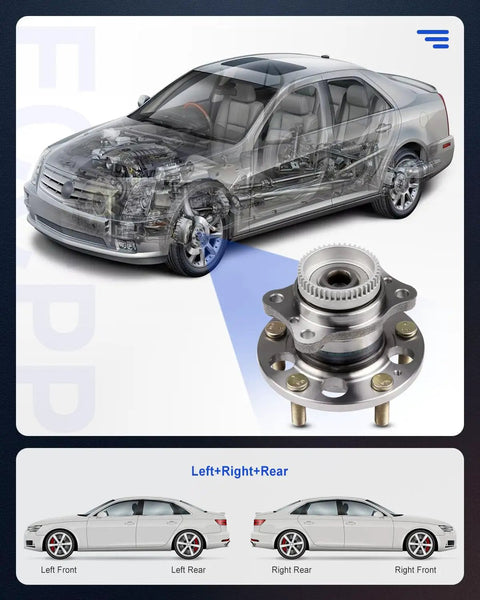 Rear Wheel Bearing And Hub Assembly 5 Lugs Fits Hyundai Elantra Coupe, Elantra GT, Veloster And Kia Forte With ABS OE 512492 Replacement For 2011-2016 Models close-up