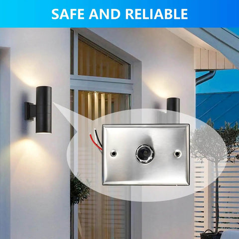 Outdoor Dusk To Dawn Photocell Sensor For Lights No Fuss Auto On Off Exterior Light Control Switch With Wall Plate And Screws
