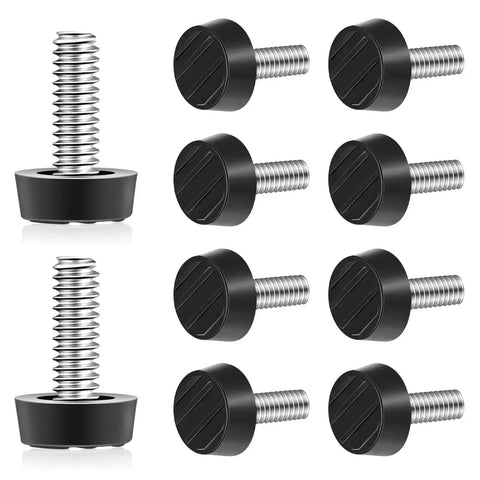 1/4-20 UNC Adjustable Furniture Leveling Feet Kit with Galvanized Steel Screws, 10 pack of screw-in floor levelers