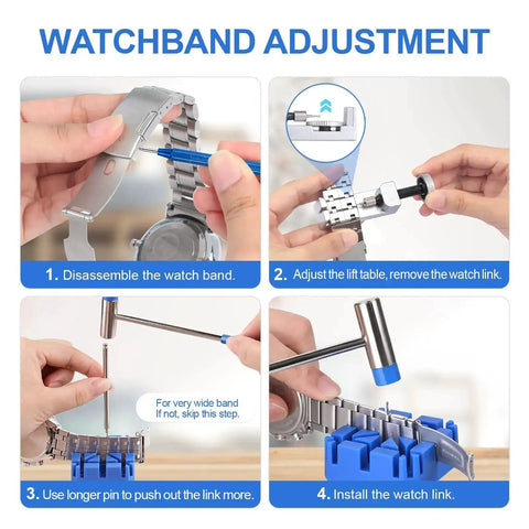 Watch Link Removal Kit With Leather Strap Punch And Durable Band Tool For Quick Repair No Fuss Adjustment And Resizing tutorial