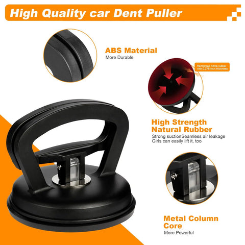 Comprehensive Dent Puller Kit For Cars Three Pack Paintless Dent Repair With Strong Suction Cups Auto Body Dents Fix Easy Grip Ergonomic Handles Gray Black Anatason showing a close-up view of the strong suction cup.