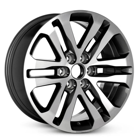 18 Inch Machined Gray Alloy OEM Rim For 2015 2020 Canyon Road Ready SUV Wheel Genuine OEM Replacement Fits TPMS Lug Nuts Valves And Winter Tires Easy Install