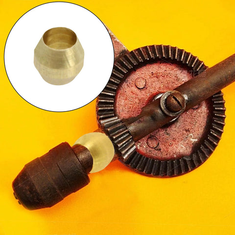 Brass compression sleeve ferrules, 50 pcs, 1/8 in, for air, fuel, water and oil tubing