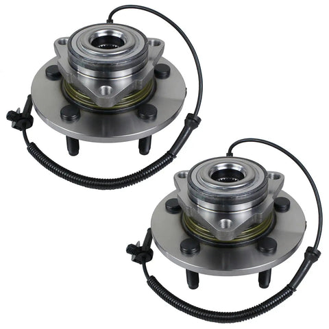 Pair Front Wheel Bearing And Hub Assembly For 2006 2007 2008 Dodge Ram 1500 With ABS 5 Lug OE Replacement Heavy Duty