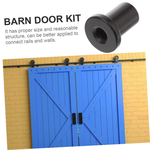 Set Of Five Replacement Track Spacers For Barn Door Hardware Kit DIY Ready Durable High Carbon Steel Spacers shown with blue barn doors