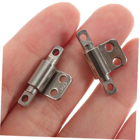Compact Miniature Torque Damping Hinges 2 Pack shown in hand, ideal for projects like camera support frames and clamshell desk lamp doors.