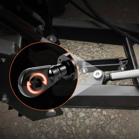 Cat 1-1 Hydraulic Top Link For Tractors, 11 Inch Stroke, Retracted Length About 20.88 Inches, Extended Length Up To 31.88 Inches, installed view