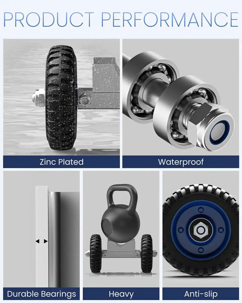 Rolling Gate Wheels Double U Bolts Sliding Gate Carrier Heavy Duty Wheel For Metal Tube Gates features zinc plated, waterproof, durable bearings