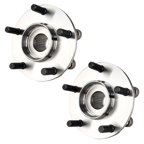 Pair of Direct Fit 513347 Front Wheel Hub Bearing Assembly for 2013-2022 Mazda CX-5 and 2014-2021 Mazda6, 5 lug, shown front view.