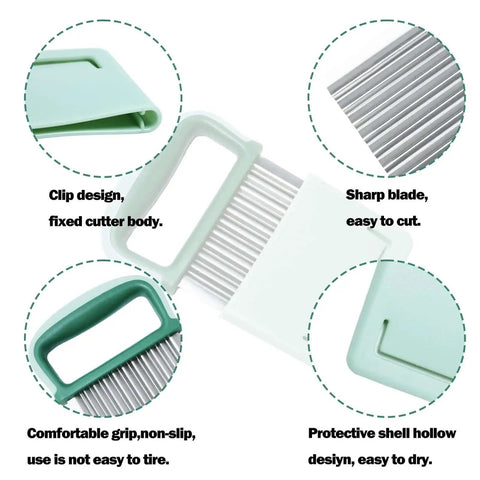 Crinkle Cutter Wave Slicer For Potatoes And Veggies Durable Stainless Steel Fry Cutter with protective case and ergonomic handle