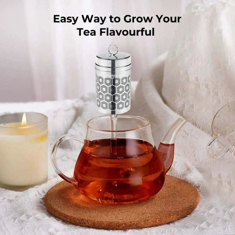 Ultra Fine Mesh Tea Infuser Strainer For Loose Leaf Tea No Fuss 304 Stainless Steel in teapot