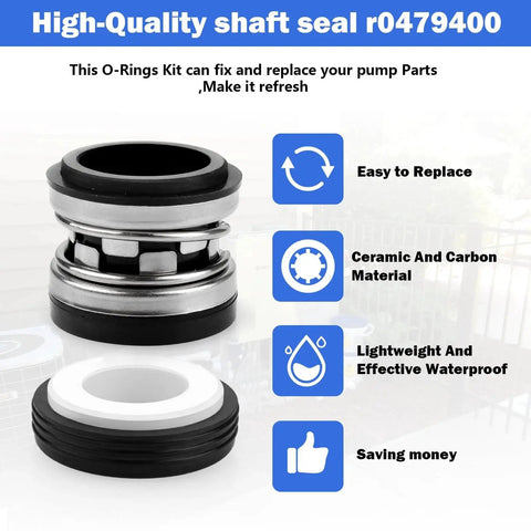 R0479400 Pool Pump Shaft Seal Replacement For Jandy Stealth SHPF SHPM PlusHP PHPF Series PS 3890 Pumps product overview image