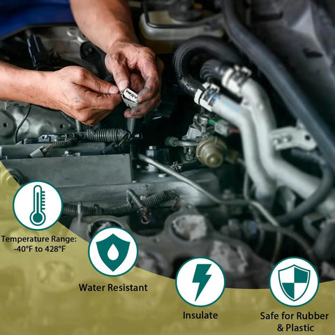 Dielectric Grease For Electrical Connectors And Spark Plug Boots Automotive And Marine Battery Terminals Shield Moisture Salt Dirt Inhibitor Corrosion Protection Lubricant 1 Oz 1 Pack being applied to a car engine connector