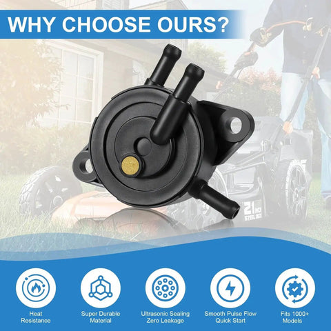 Premium Heavy Duty Fuel Pump For Lawn Mower Golf Carts And Utility Vehicles With Filter And Oil Hose Compatible With Kohler Briggs