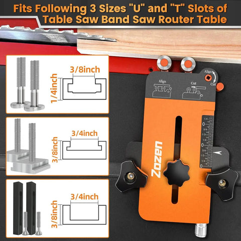 2 In 1 Woodworking Jig With Feather Boards For Table Saw Guide That Reduces Kickback And Lets You Run Repetitive Strip Cuts